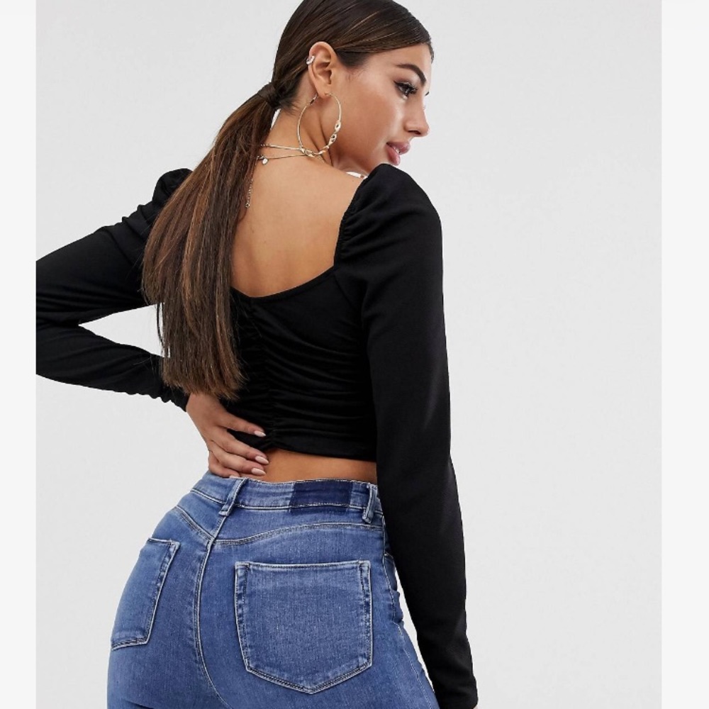 Plus Size Lace Up Long Sleeve - Picture 4 of 7